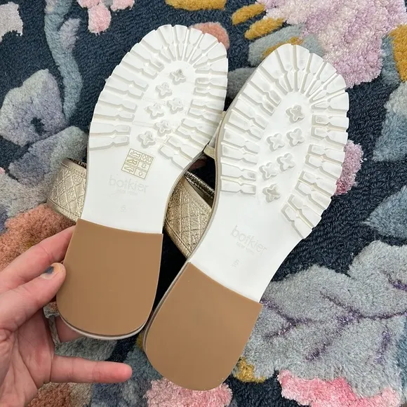 Botkier clear strappy metallic sandals