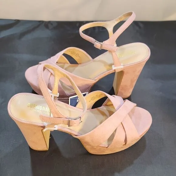 BRAND NEW CUSHIONAIRE  FOXY PLATFORM BLOCK HEEL DRESS SANDAL