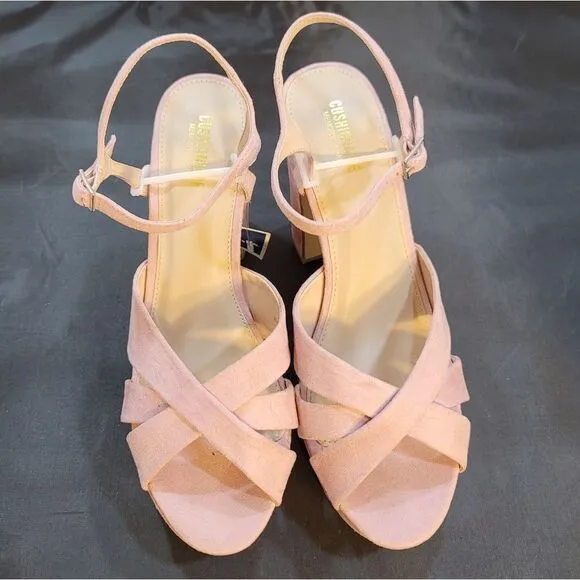 BRAND NEW CUSHIONAIRE  FOXY PLATFORM BLOCK HEEL DRESS SANDAL