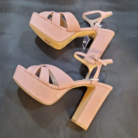 BRAND NEW CUSHIONAIRE  FOXY PLATFORM BLOCK HEEL DRESS SANDAL