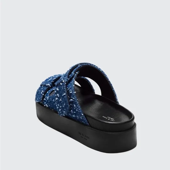 Brand New in Box! Rag &amp; Bone Geo Platform Slide - Denim