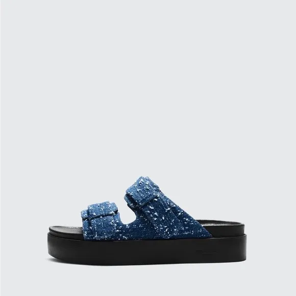 Brand New in Box! Rag &amp; Bone Geo Platform Slide - Denim