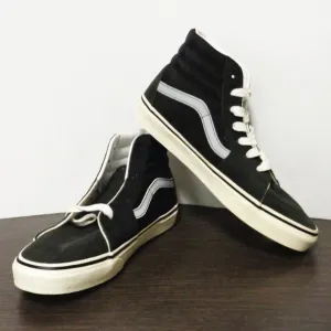 Brand New Vans Sk8-Hi Youth sneakers. Black/Silver 6 New In Box VN0A4U12YG4 F53
