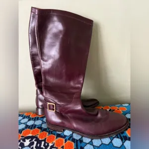 Brooks Brother Women’s Burgundy Italian Leather Riding Boots