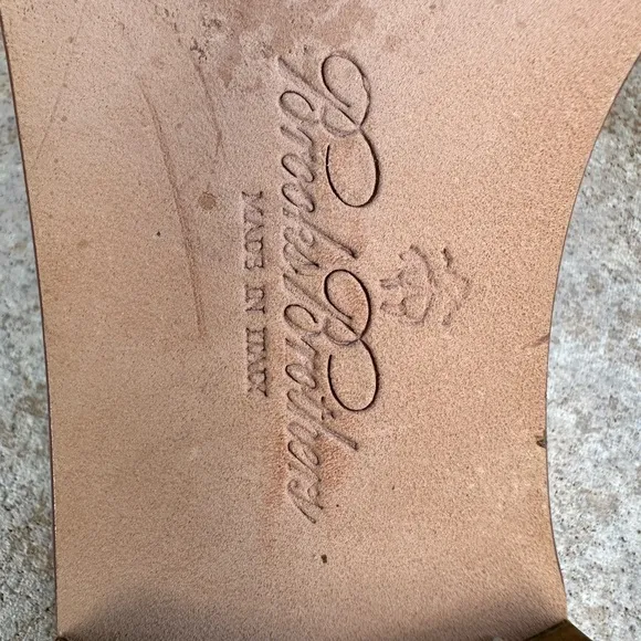 Brooks Brothers Brown Leather Slide Sandals