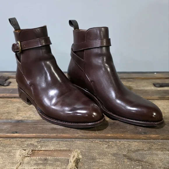Brooks Brothers Jodphur Soft Leather Ankle Chelsea Riding Boots w/Buckle Closure