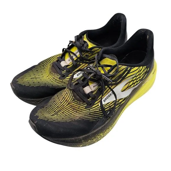 Brooks Hyperion Max Black Yellow Running Shoes 1103901D078 Mens Size 11.5