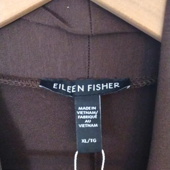 Brown Cardigan Jacket XL w/ Pockets  Sustainable TENCEL Elieen Fisher NWT