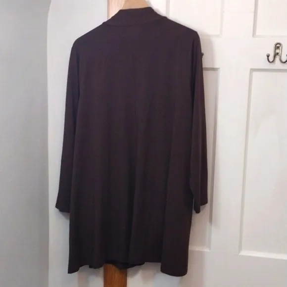 Brown Cardigan Jacket XL w/ Pockets  Sustainable TENCEL Elieen Fisher NWT
