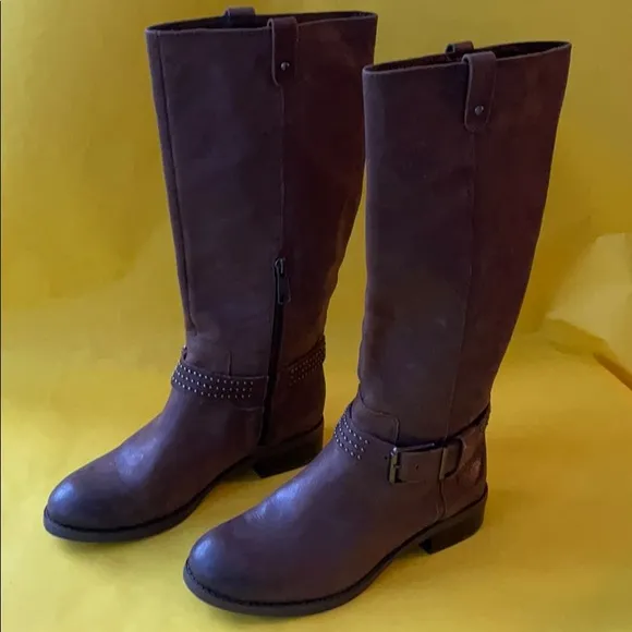 Brown Jessica Simpson leather riding boots