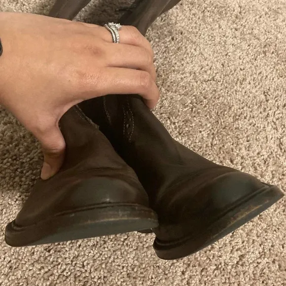 brown leather “made in Italy” riding boots Sz 37.5