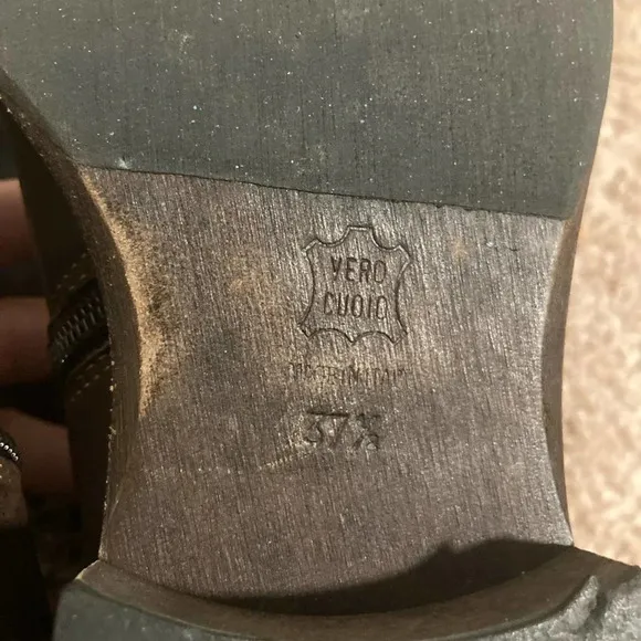 brown leather “made in Italy” riding boots Sz 37.5