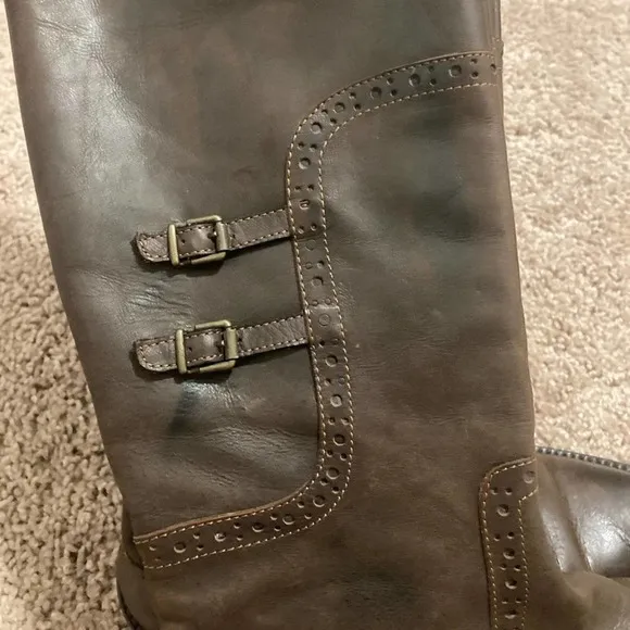 brown leather “made in Italy” riding boots Sz 37.5