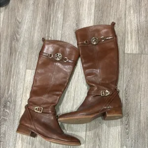 Brown Leather Riding Boots Tory Burch size 8.5 women’s