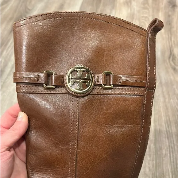 Brown Leather Riding Boots Tory Burch size 8.5 women’s
