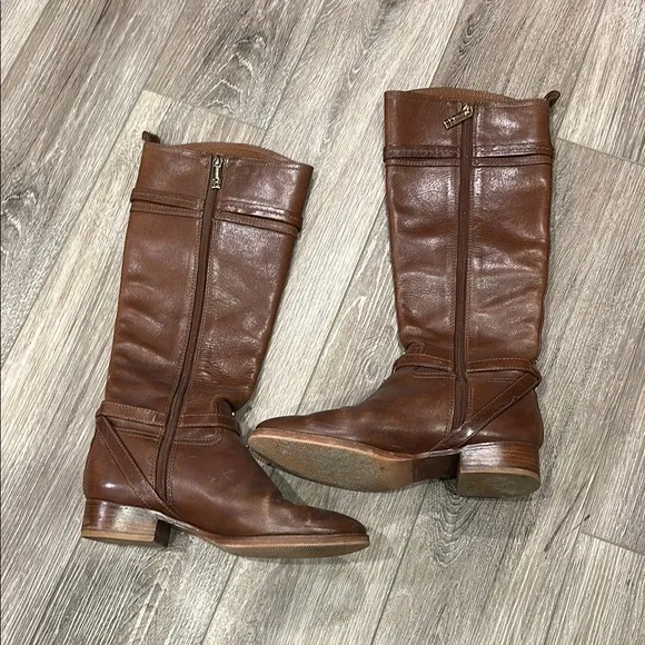 Brown Leather Riding Boots Tory Burch size 8.5 women’s
