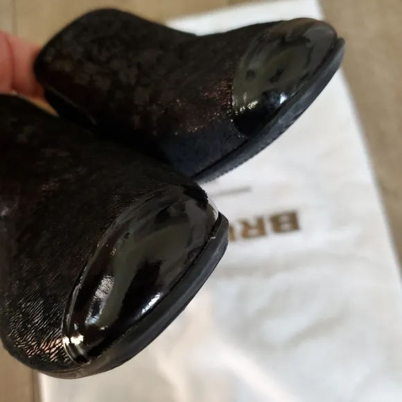 Brunate Women's Slip On Italian Loafers Black Size 6
