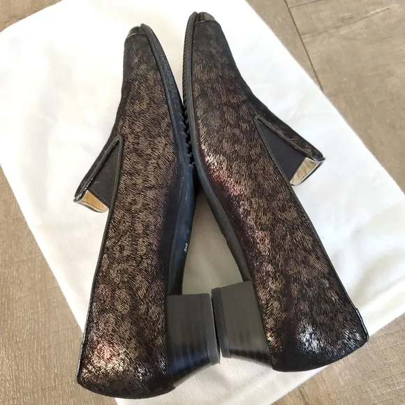 Brunate Women's Slip On Italian Loafers Black Size 6