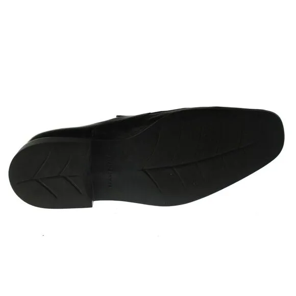 Bruno Magli Mens Raging Black Faux Leather Slip On Loafers NWOB