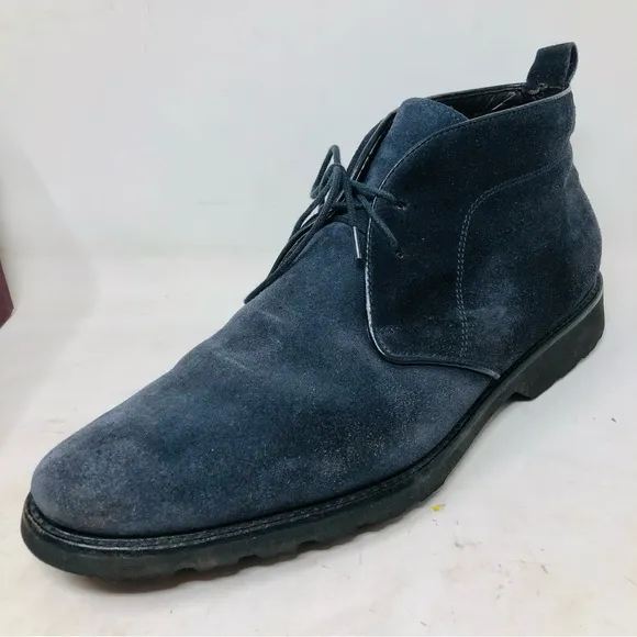 Bruno Magli Navy Suede Desert Boots