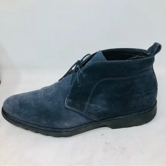 Bruno Magli Navy Suede Desert Boots