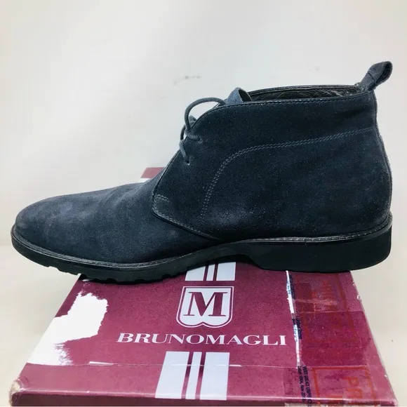 Bruno Magli Navy Suede Desert Boots