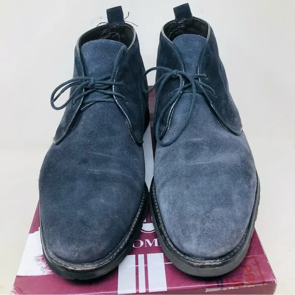 Bruno Magli Navy Suede Desert Boots