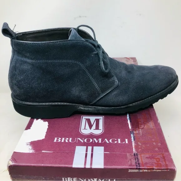 Bruno Magli Navy Suede Desert Boots