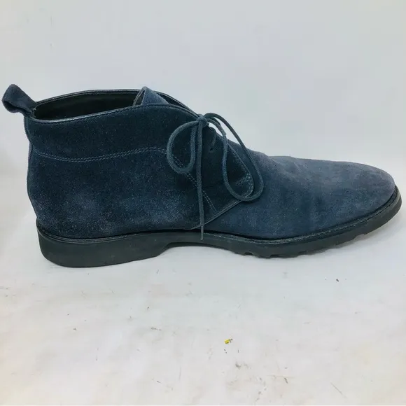 Bruno Magli Navy Suede Desert Boots
