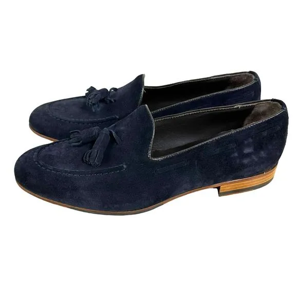 Bruno Magli NWOB Nilo MB2NILN1 Men's Navy Blue Loafers Slip On Men's Size 8.5