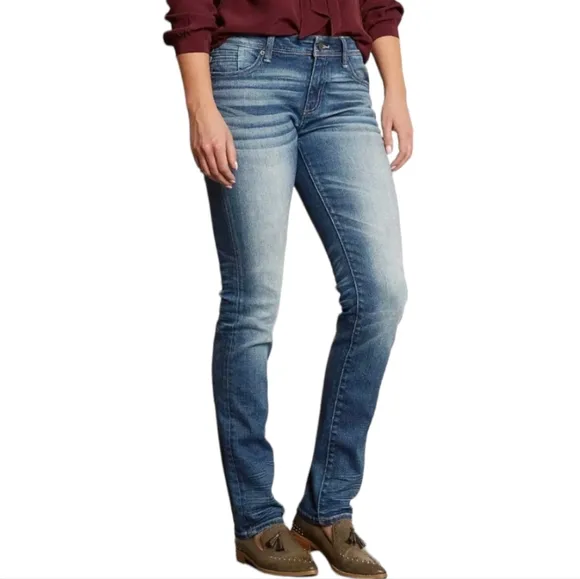 BUCKLE BLACK Straight Stretch jeans in Talla style #BBW1406 cut#76 sz 28x34 EUC