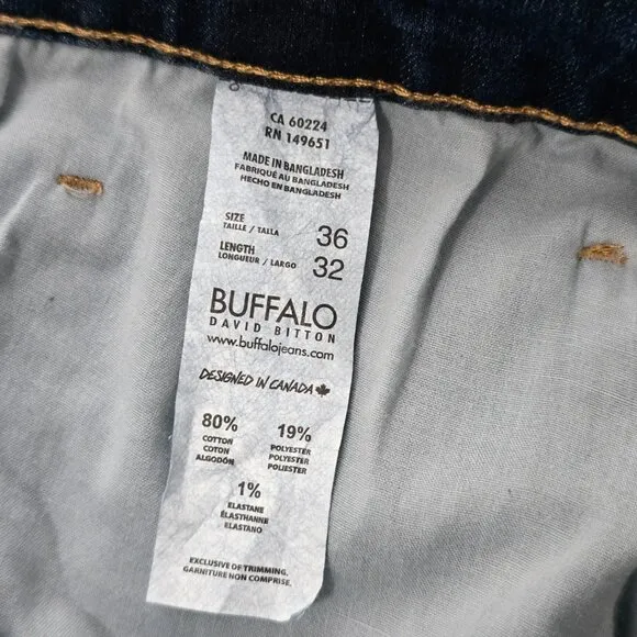 Buffalo David Bitton Slim Bootcut Jeans Blue Mens Size 32x32 NWT