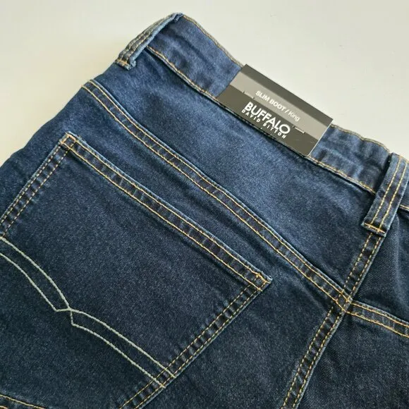 Buffalo David Bitton Slim Bootcut Jeans Blue Mens Size 32x32 NWT