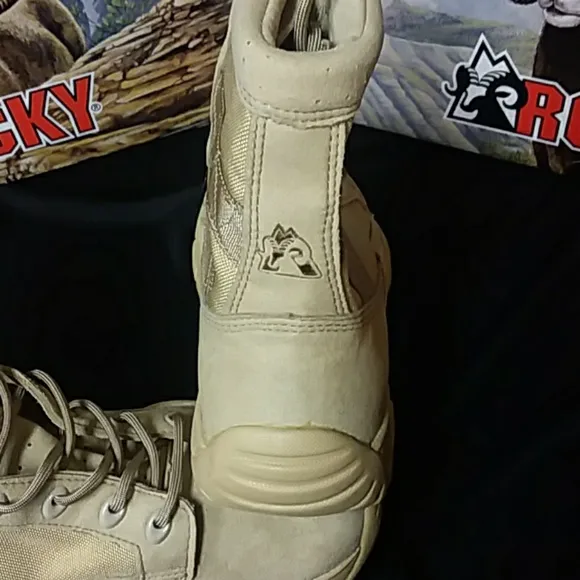 ❣Bundle &amp; Save💞Rocky Boots- MilitaryTraining Men's C4T Desert Tan