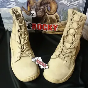❣Bundle &amp; Save💞Rocky Boots- MilitaryTraining Men's C4T Desert Tan