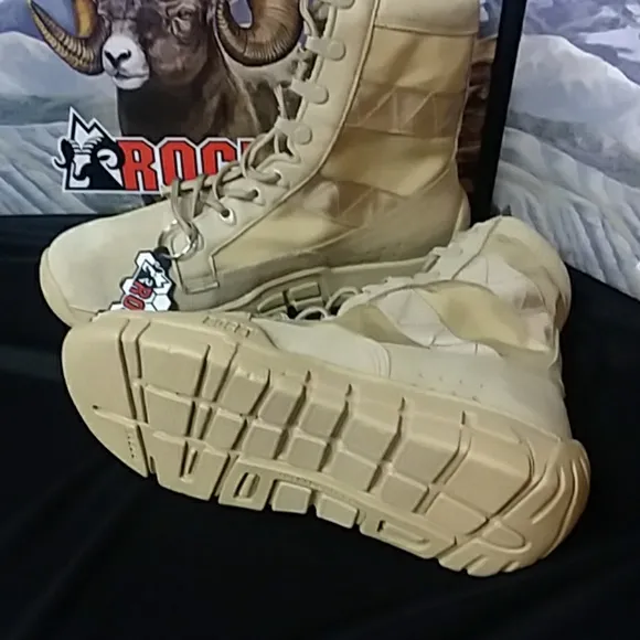 ❣Bundle &amp; Save💞Rocky Boots- MilitaryTraining Men's C4T Desert Tan