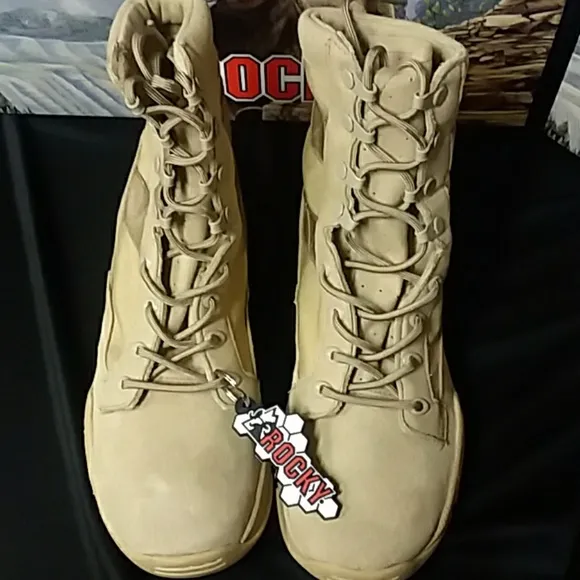 ❣Bundle &amp; Save💞Rocky Boots- MilitaryTraining Men's C4T Desert Tan