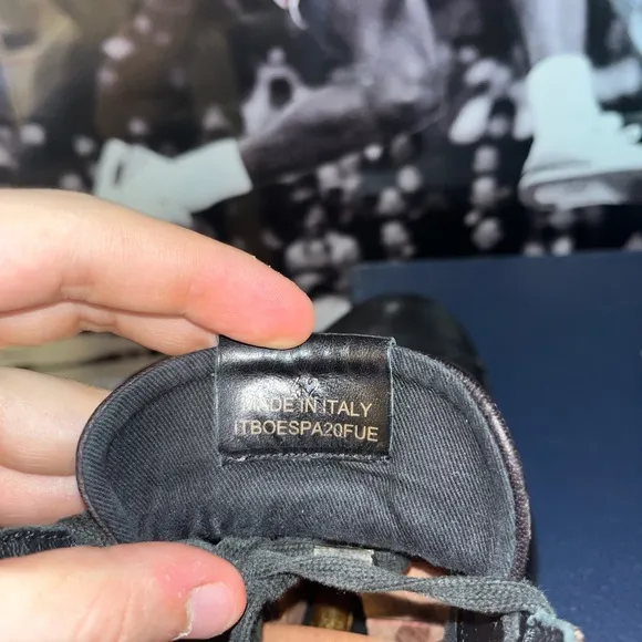 Burberry Check Canvas Leather High Top Sneakers