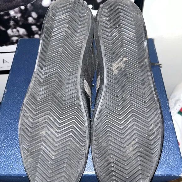 Burberry Check Canvas Leather High Top Sneakers