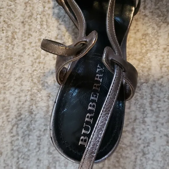 Burberry Platinum Platform Sandals