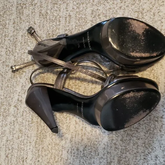 Burberry Platinum Platform Sandals