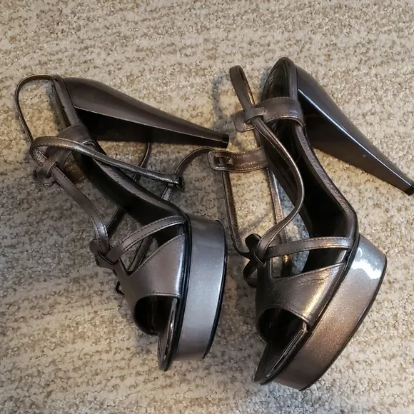 Burberry Platinum Platform Sandals