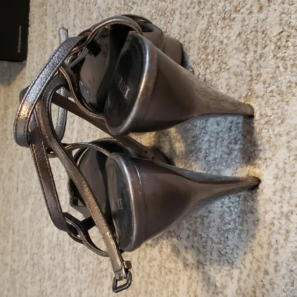 Burberry Platinum Platform Sandals