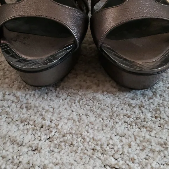 Burberry Platinum Platform Sandals