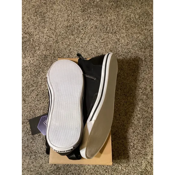 Burnetie Women’s Black Canvas High Top Sneakers Size 10 Casual Shoes
