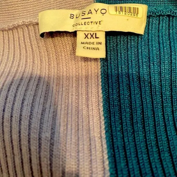 Busayo Collective Rib Sweater Dress Size XXL