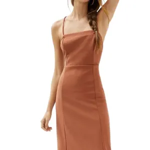 By Anthropologie Slim Strappy Midi Dress Sz s