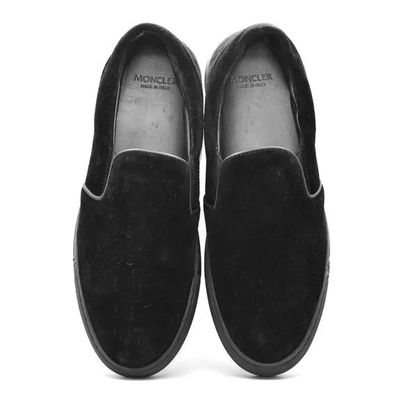 C6 Auth MONCLER Meredith Black Suede Slip On Sneaker Loafers Size 40 US 7 $395