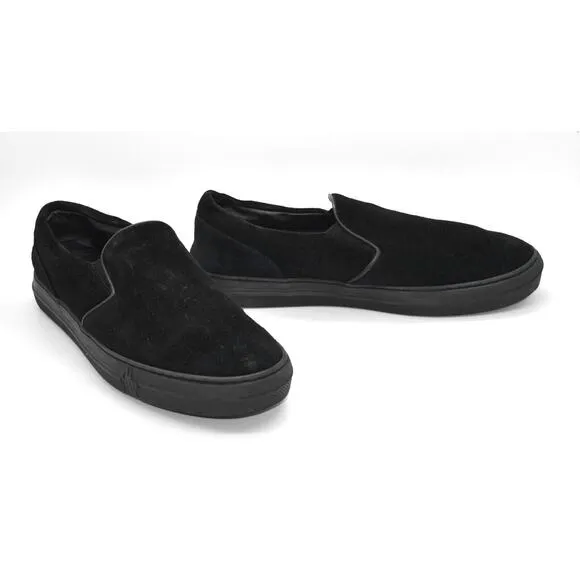 C6 Auth MONCLER Meredith Black Suede Slip On Sneaker Loafers Size 40 US 7 $395