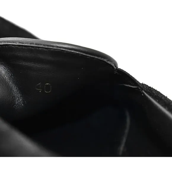 C6 Auth MONCLER Meredith Black Suede Slip On Sneaker Loafers Size 40 US 7 $395